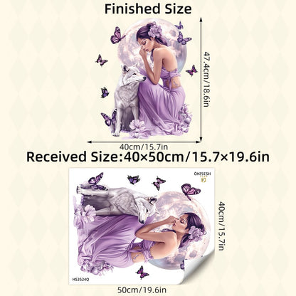 Girl Moon Butterflies Wall Stickers Kid Girls Room Bedroom Decoration Baby Nursery Home Decor Accessories Living Room Wall Decal