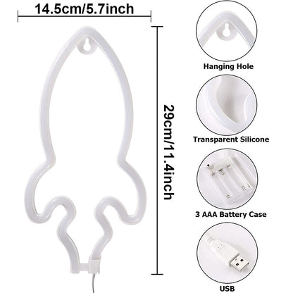 USB/Battery LED Neon Lights Sign for Wall Art Decor Heart Gaming Bar Bedroom Decoration Hanging Neon Sign Party Alien Night Lamp