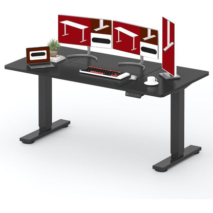 Standing Desk Height Adjustable Electric Stand up Desk 71x32 Inches Sit Stand Home Office Desk with Splice Board