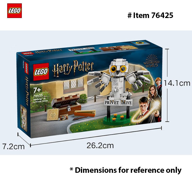 LEGO 76425 Harry Potter Edwiges na Rua dos Alfeneiros 4, Brinquedo Fantasia Montável com Figura de Coruja de Harry Potter, Ideia de Presente e Crianças