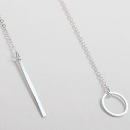 2025 Novo Colar de Moda Design Feminino Simples Simples de Metal Redondo Colar Vendas por Atacado
