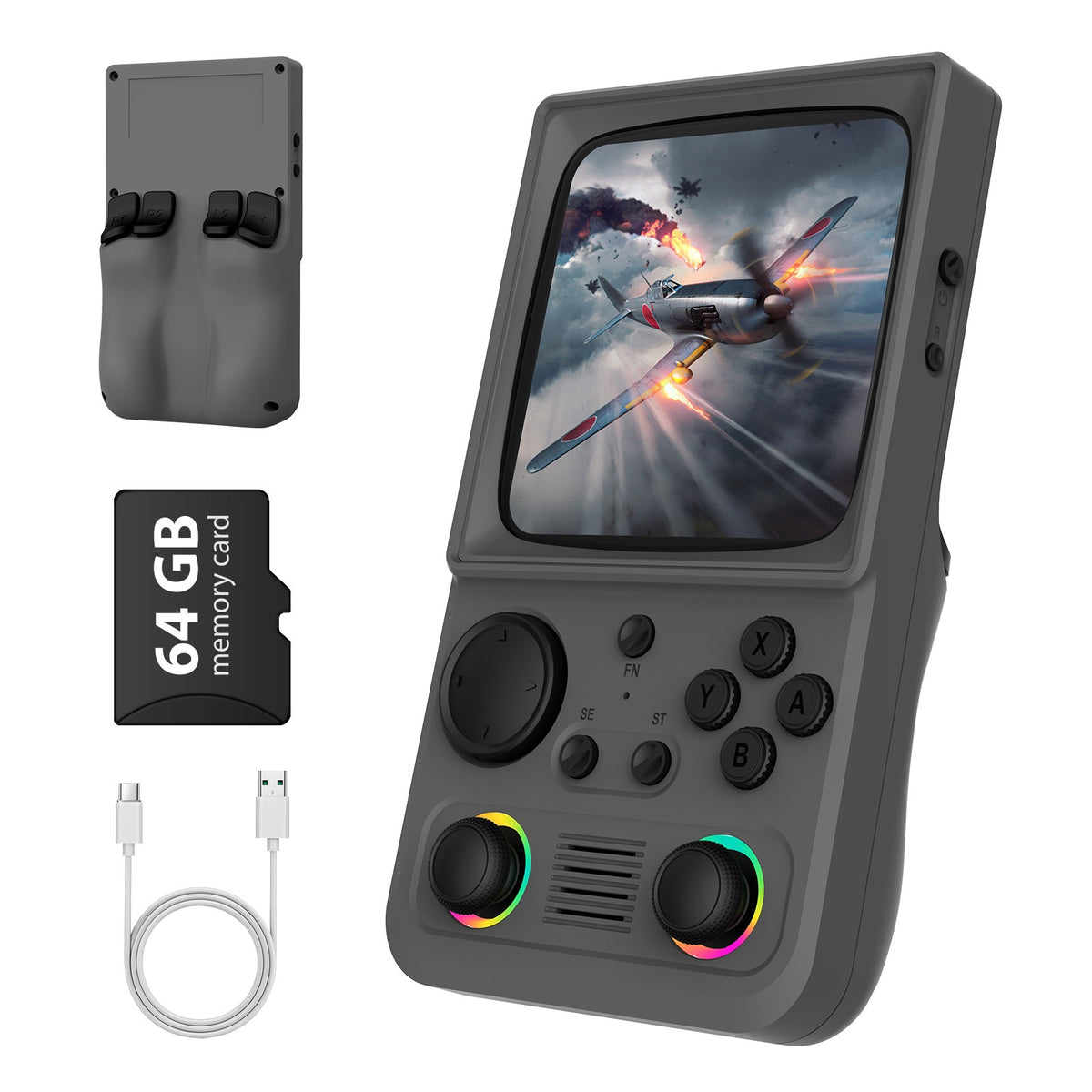 AISLPC RG45 Retro Handheld Game Console 4.0'' IPS Screen 64/128GB Supports 5G Portable Pocket Video Player