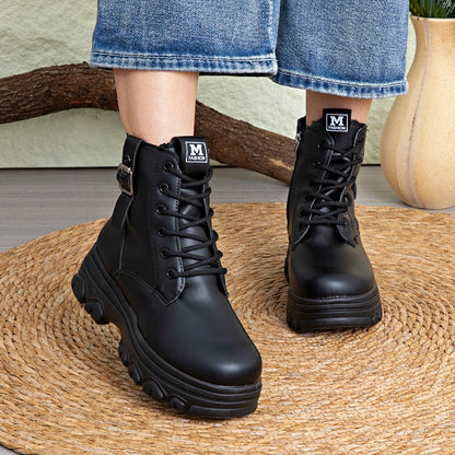 Bestselling Height Increasing Women2025Autumn and Winter New Fleece-Lined Non-Slip Short Boots for Petite Thick-Soled Faux Wool