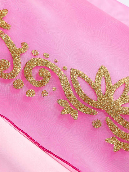Disney Rapunzel Princess Dress Girl Purple Puff Sleeve Cosplay Tangled Costume Halloween Vestido Kids Birthday Ball Gown Clothes