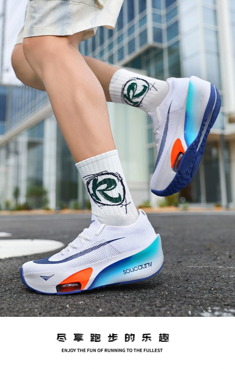 Air Cushion Running Shoes Jogging Marathon Men Sports Breathable Lightweight Women's Comfortable Nonskid Leisure Sneakers