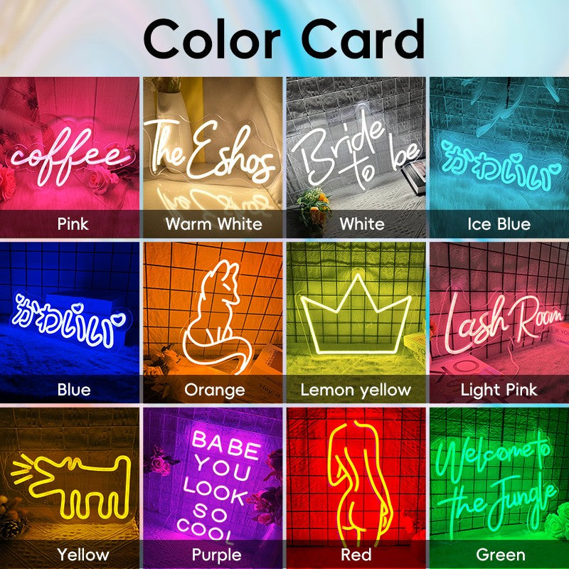 Custom Neon Sign Personalized Name Neon Sign LED Night Light Birthday Wedding Signs Room Bedroom Decoration Wall LED Neon Lamp
