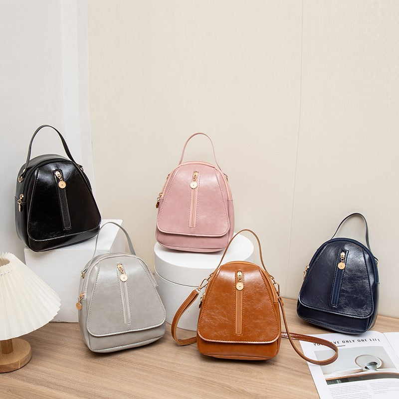 Fashion Women Mini Backpack Solid Color Soft Pu Small Backpacks Female Casual Outdoor Travel Rucksack School Baskpack for Girls