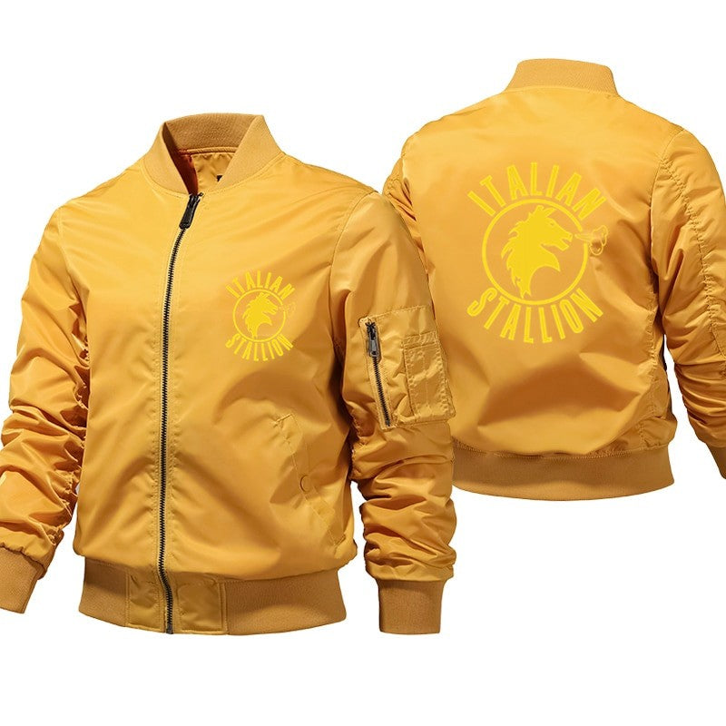 Balboa Italian Stallion Jacket Men's Clothes Bomber Jackets Coat Windbreaker Plus Size Clothes Thick Aviator Jacket Parkas