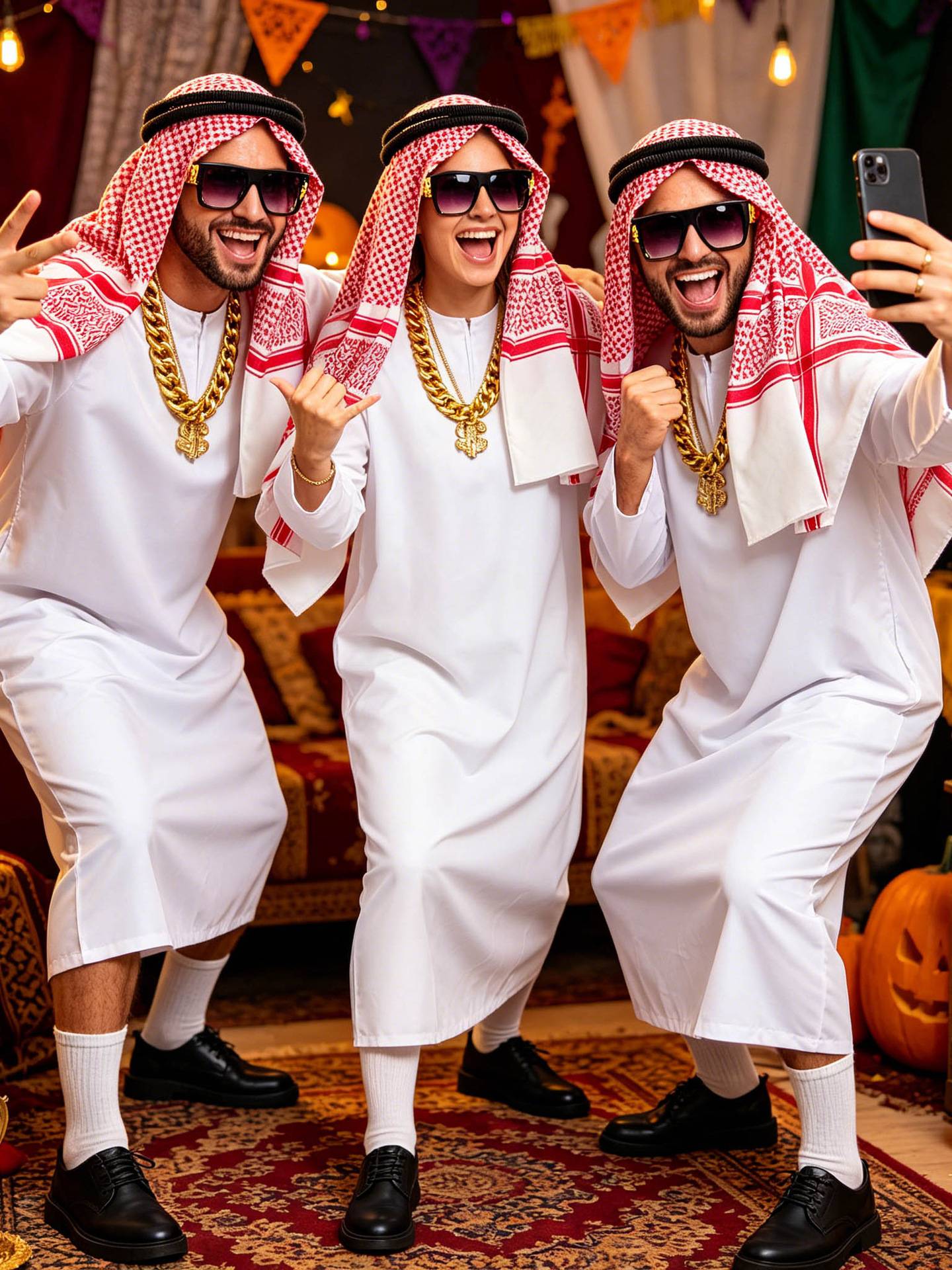 New Arab Emirate Costume Shepherd Rich Arab Prince Adult Role Playing Fantasia Halloween Carnival Costume Hot Selling