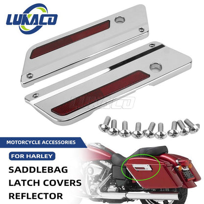 Trava de Alforje Rígido Cromada ABS para Motocicleta Harley Touring Electra Street Glide Road King FLH FLT FLHR FLTR 1993-2013