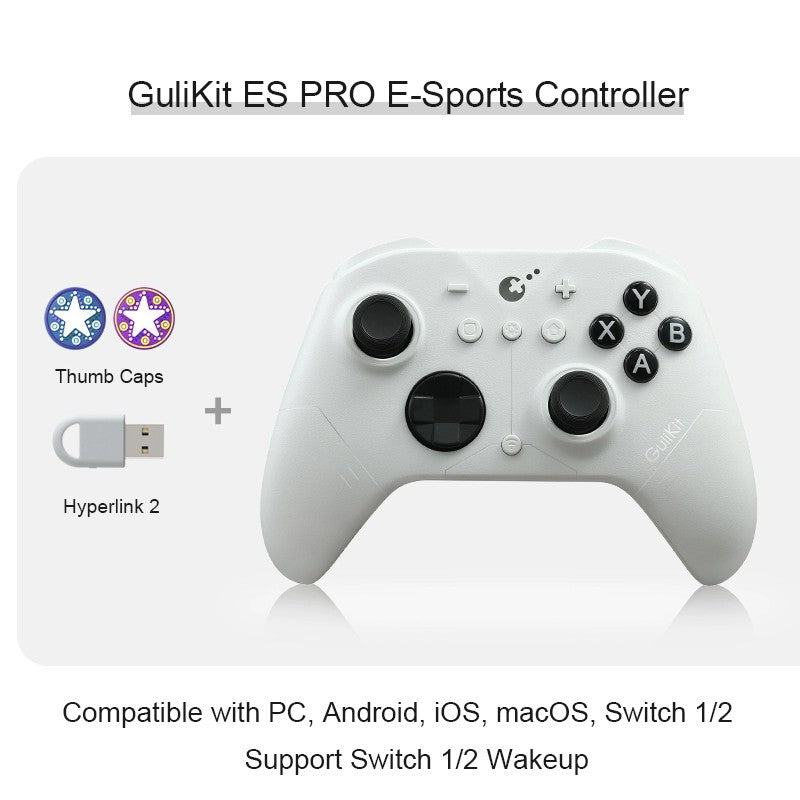 GuliKit ES Pro E-Sports Controller for Nintendo Switch 1/2 Wireless Gamepad with TMR Joystick for PC Windows Android iOS macOS