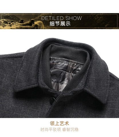 2024 New style Men's Woolen Coat Winter Classic Casual Overcoat Mens high quality Thicken trench coat men full size M-4XL