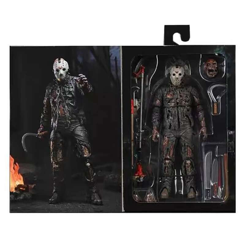 O 13º Brinquedo de Figuras NECA Sexta-Feira 13 Freddy Jason Voorhees Figura de Ação de Sangue Modelo Colecionável do Jason Presentes de Natal Halloween