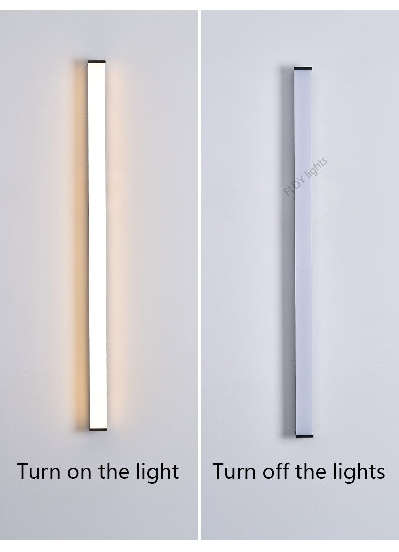 Modern Waterproof Outdoor Long Strip LED Wall Light IP65 Wrought Iron Wall Light Garden Porch Wall Light 110V 220V Lighting