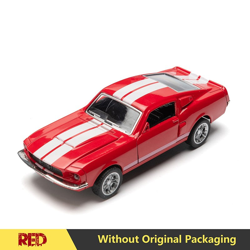 1:32 Alloy Diecast Mustang GT Classic Vintage Car Model Pull Back Car Miniature Vehicle Replica For Collection Gift for Kid