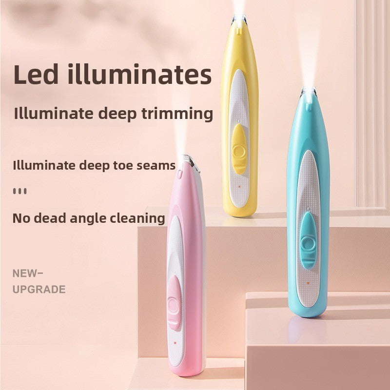Máquina de Tosa Profissional para Cães e Luz LED Display LCD Lâmina de 18mm para Aparar Patas Baixo Ruído Aparador de Pelos de Pet sem Fio