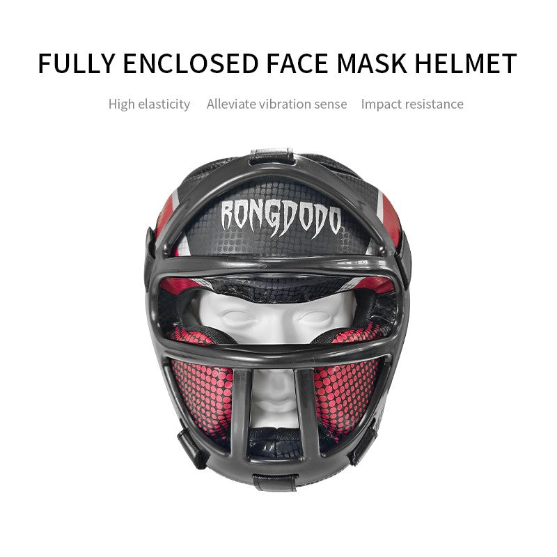 Capacete Sanda Máscara Facial Removível Proteção Espessa Capacete de Taekwondo para Adultos e Crianças Protetor de Cabeça de Boxe Equipamento de Proteção para Artes Marciais