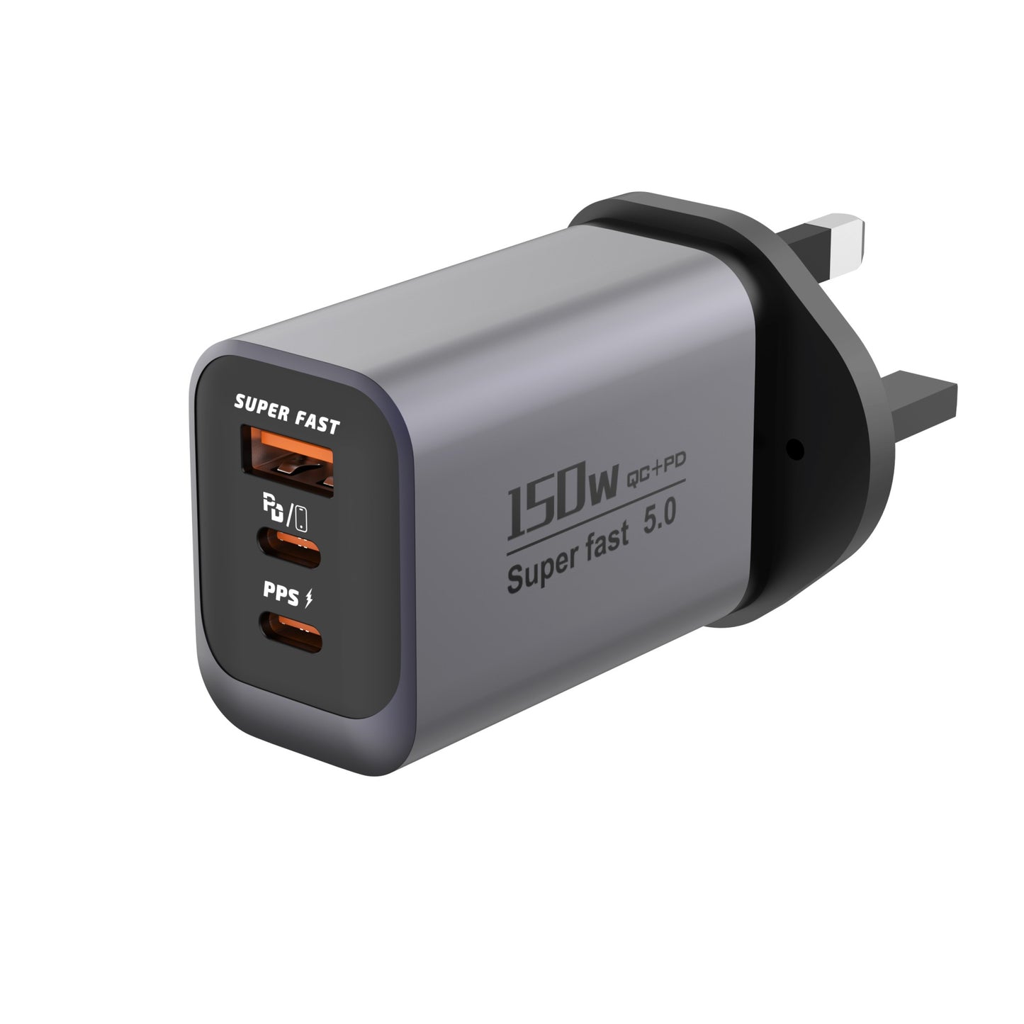 150W Fast Charging 3 Ports Mobile Phone Charger QC3.0 USB Type C Chargers Dual PD USB Wall Adapter EU/US Plug for iPhone Samsung