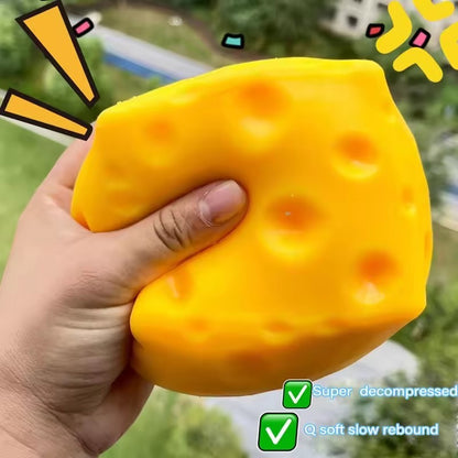 1/2pcs Simulate Cheese Slow Rebound Pinching Office Decompression Relax Slow Rebound Cheese Pinching Ornament Decompress Knead