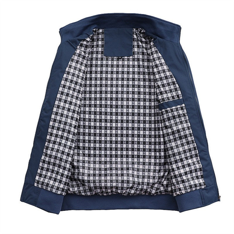 Man Outdoor Military Spring Autumn Aviation Cessna Pilots Flight Lightweight Windbreakers Plaid Men Jackets Coats