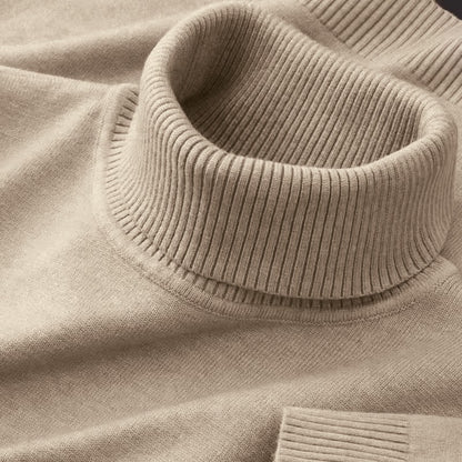 New Mens Knitted Sweaters Solid Color Turtleneck Breathable Pullovers Outdoor Warm Basic Streetwear Business Woolen Pullovers