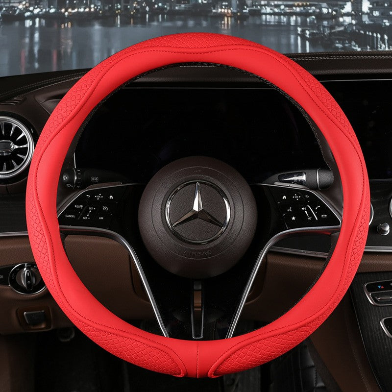 Motopets Carro Anti-Derrapante Capa de Volante em Couro Capa Protetora de Volante Universal Estilo Fashion 38cm Tipo O D