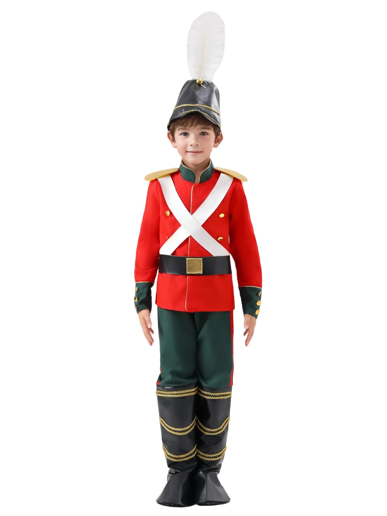 Boys Toy Soldier Costume Halloween Stage Performance Outfit Kids Military Role Play Set  - New Arrival 2025