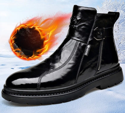 British-style Men's Casual Retro Chelsea Boots for Men Autumn Winter Cow Leather Shoes Male Fashion New Designer Ankle Boots Man