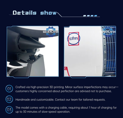 Boeing 747 Turbofan Engine Model Electric Fan Cool Boutique Collection Aircraft Engine Kit for Display and Educational Use