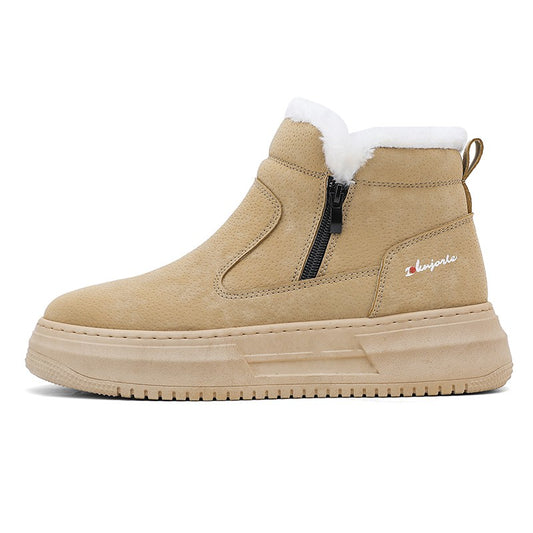 Winter High Top Keep Warm Shoes Good Quality Waterproof Upper Plush Shoes Anti Slip Cotton Snow Boots Unisex Shoes