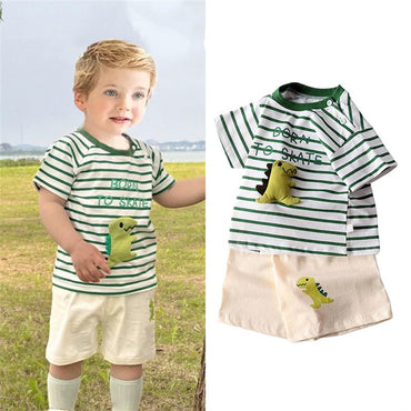 Kids Clothes Set Baby Boy/Girl T-Shirt + Shorts Summer Clothing Cotton Cartoon Casual Boys Tracksuit Children Baby Clothes Set