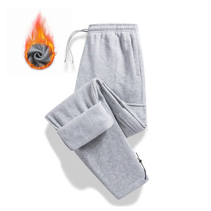 Men's Fleece Lined Casual Sports Long Pants Workwear Drawstring Jogging Pants Casual Multi Pockets Baggy Pants Men's Sweatpant