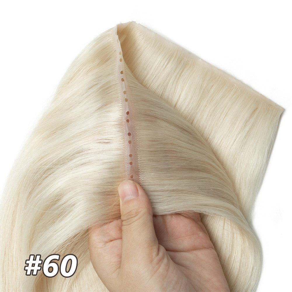 Extensões de cabelo humano Butterfly Twin Tabs Invisible Weft Trama Invisível Fita Plana PU Buraco Invisível Cabelo Humano Real de 25cm Sem Cola 40-50g