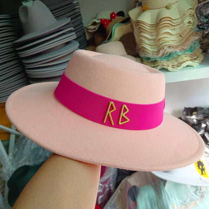 Fedora Chapéu de Copa Reta Chapéu de Outono/Inverno Chapéu RB Britânico Francês Chapéu de Copa Reta Chapéu Punk Jazz Chapéu de Aba Larga Gorras ??