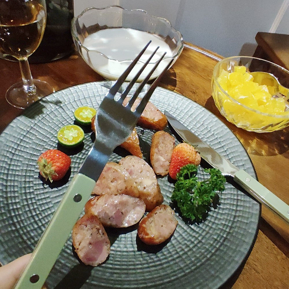 Conjuntos de Talheres de Design Moderno Espelhamento Superior Aço Inoxidável 18/8(304) Cabo ABS com Rebites Jogo de Talheres para Cozinha