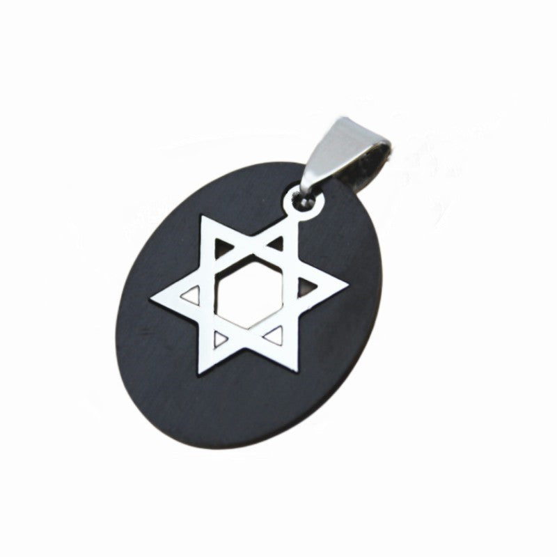 1pc Stainless Steel David Star Pendant Necklace Punk Rock Hip Hop Unisex Jewelry Geometric Hexagram Design rendy Gift