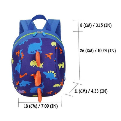 Infant Baby Dinosaur Safety Harness Backpack Toddler Kids Canvas Leash Anti-lost Kindergarten Bag Children Animal Schoolbags