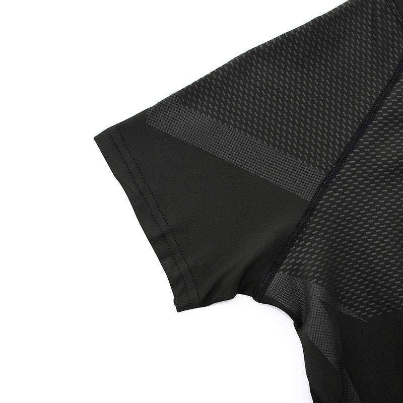 Men's Gym Compression Running Shirt Tight Short Sleeve Sports T-Shirt Fitness Training Workout Breathable Homme Athletic Shirt