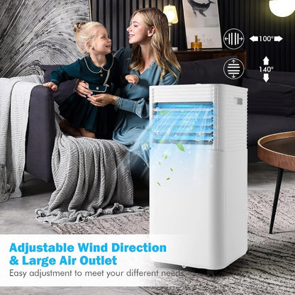 Ar-Condicionado Portátil 10000 BTU Resfria até 37 m² com Funções de Ventilador e Desumidificador, Controle Remoto para