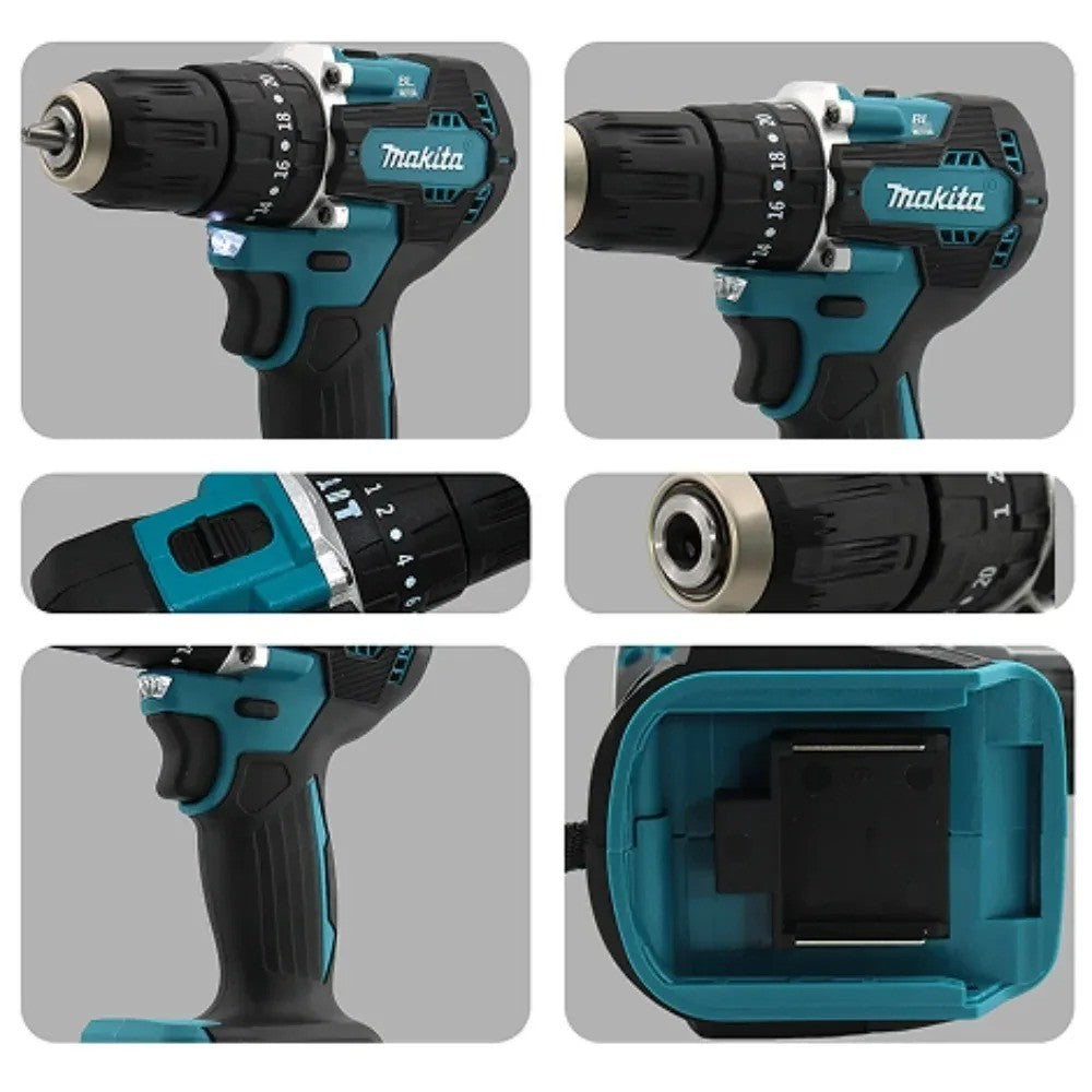 Bateria recarregável 100% original Makita 18V 5.0Ah 6.0Ah 9.0Ah, para ferramentas elétricas Makita Bateria+carregador+furadeira elétrica