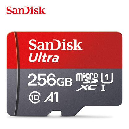 Cartão Micro SD Sandisk Ultra A1 128GB 32GB 64GB 256GB Cartão de Memória STF Cartão de Memória Flash 32/64/128GB para Telefone + Leitor de Cartão