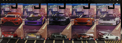 Nova Série Hot Wheels Silver Compact Kings Modelos de Carros Colecionáveis em Escala 1:64 Ford Honda Civic Subaru WRX Mazda Nissan de Liga Leve