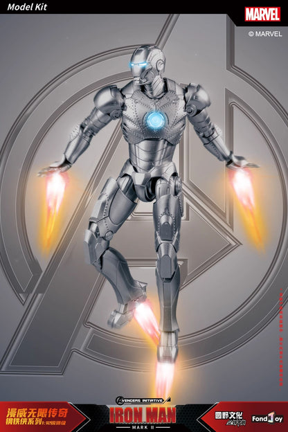 26CM Fondjoy Original Iron Man 1/7 MK42 MK43 1/12 MK1 MK2 MK3 MK4 MK5 MK6 Assembled Tony Stark Action Figure Collect Toy Gift