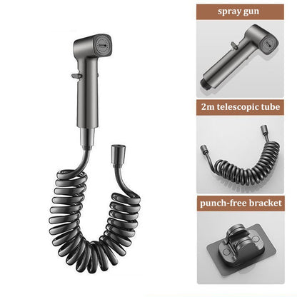 Toilet companion 1 in 2 out flush spray gun faucet bidet booster nozzle bathroom flush gun high pressure household