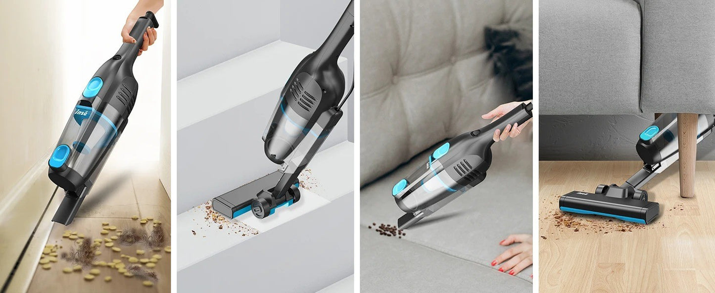 INSE R3S/R6X Corded Vacuum Cleaner Handheld Stick Vacuum Powerful 3 in1 Lightweight Vacuum Cleaners for Home Hard Floor Pet Hair