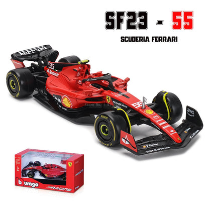 Bburago 1:43 F1 Aston Martin Aramco F1 Team AMR23 2023 #14 Alonso #18 Stroll Carro de Liga Metálica Modelo Fundido Colecionável