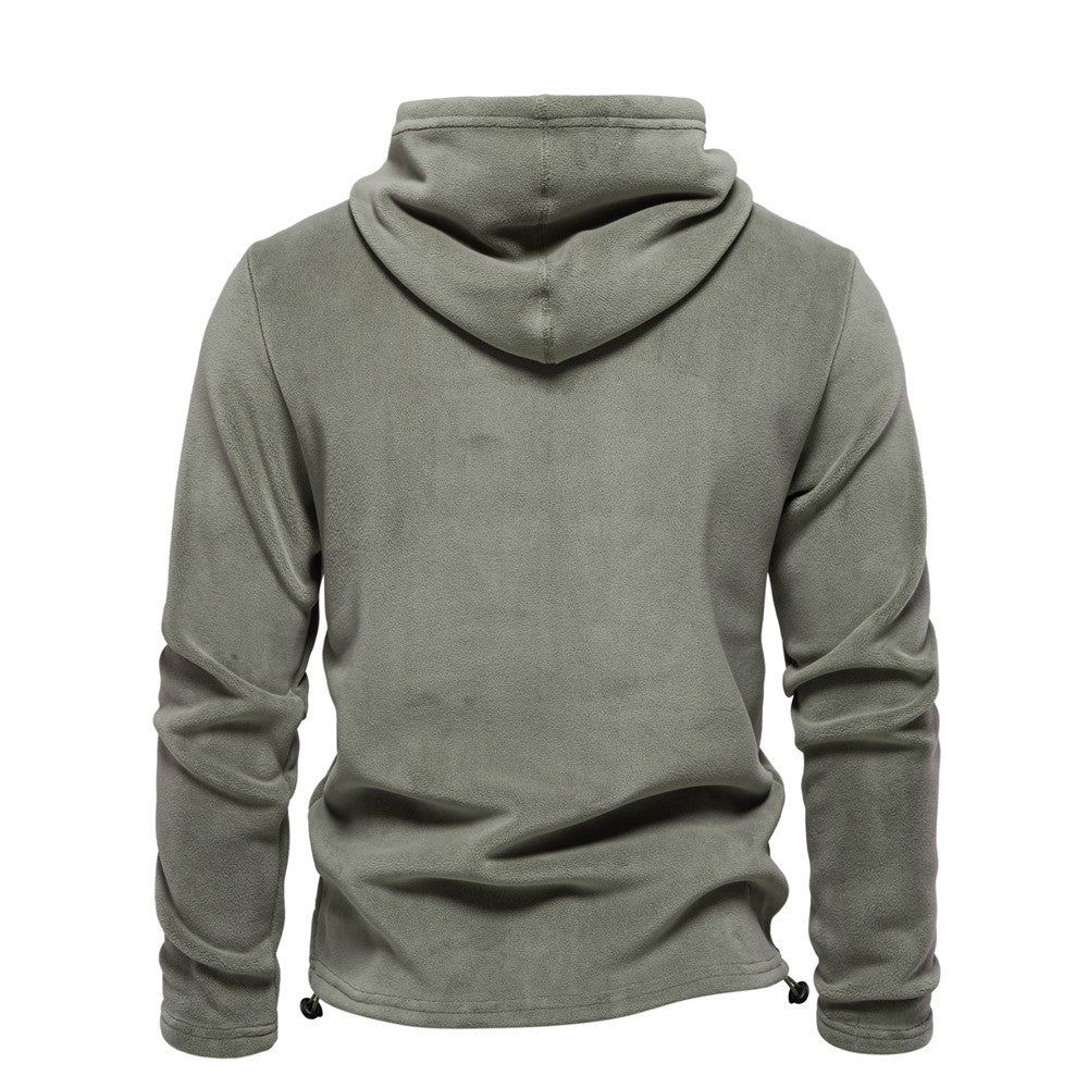 AIOPESON Brand Quality Thicken Warm Fleece Jacket for Men Zipper Neck Pullover Men's Sweatshirt Soft Shell Mens Jacket