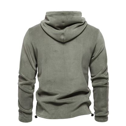 AIOPESON Brand Quality Thicken Warm Fleece Jacket for Men Zipper Neck Pullover Men's Sweatshirt Soft Shell Mens Jacket