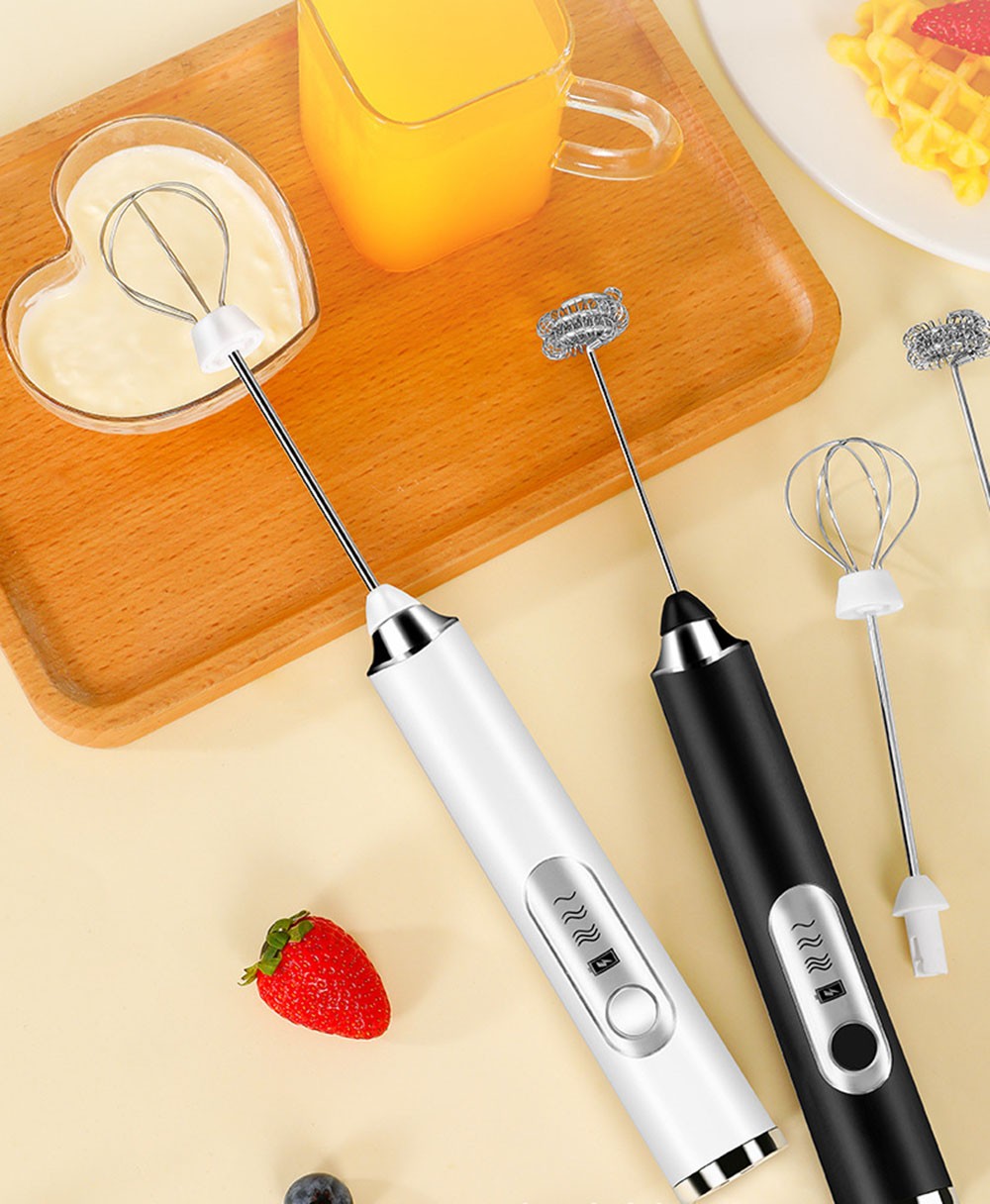 Espumador de Leite Elétrico TINSOL, Portátil Sem Fio, Potente, Recarregável via USB, Prático, Para Café e Leite, Batedor de Cozinha