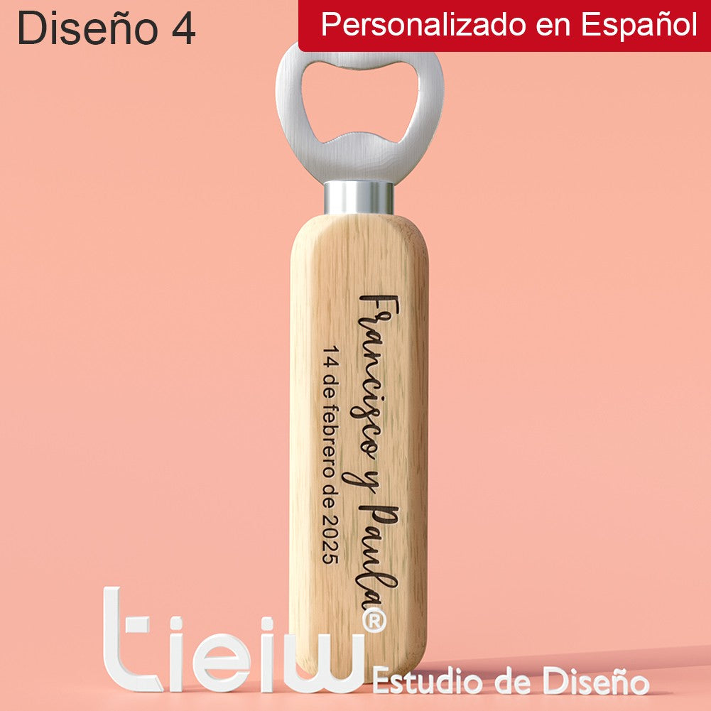 12PCS Custom Wedding Gift Bottle Opener Wedding Favors for Guests Personalized Wooden Opener as Gift for Wedding Decoration